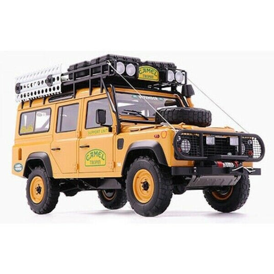 LAND ROVERランドローバー DEFENDER 110 N 0 RALLY CAMEL TROPHY SABAH-MALAYSIA 1993 | YELLOW  /ALMOST REAL　1/18 ミニカー