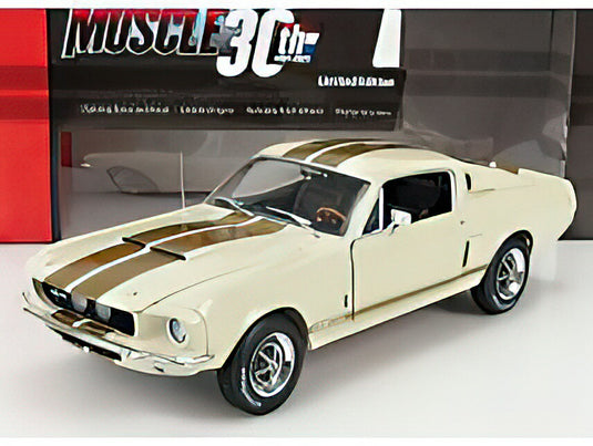 FORD USA - SHELBY MUSTANG 350GT COUPE 1967 - WHITE BROWN  /AutoWorld 1/18 ミニカー