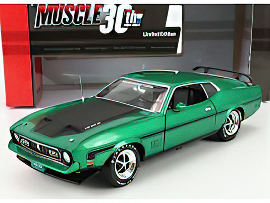 FORD USA - MUSTANG MACH-1 COUPE 1971 - GREEN MET BLACK  /AutoWorld 1/18 ミニカー
