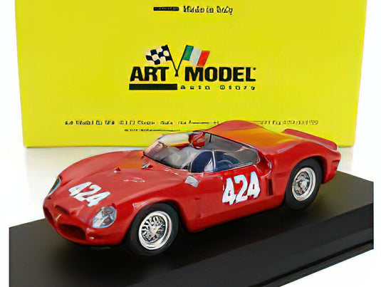 FERRARI - 196 SP s/n 0804 N 424 WINNER RALLY TRENTO-BONDONE 1962 L.SCARFIOTTI - RED /ART-MODEL 1/43 ミニカー