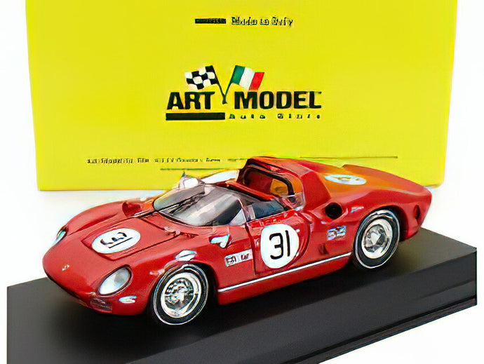 FERRARI - 330P SPIDER s/n0822 n 31 24h DAYTONA 1966 JOHN FULP - BILL RUTAN - WAYLON JENNINGS - RED /ART-MODEL 1/43 ミニカー