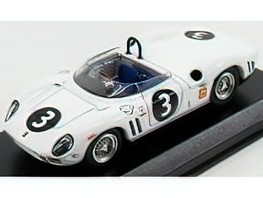 FERRARI - 330P SPIDER ch.0818 N 3 CANADA MOSPORT GP 1964 L.SCARFIOTTI - WHITE /ART-MODELART-MODEL 1/43ミニカー