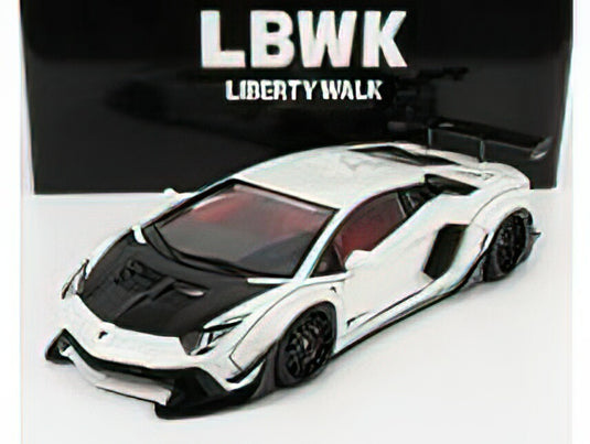 LAMBORGHINI - AVENTADOR LIBERTY WALK 2017 - WHITE MET CARBON /Autoart 1/18 ミニカー