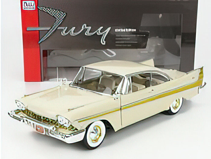 PLYMOUTH - FURY 4-DOOR 1957 - WHITE GOLD  /AutoWorld 1/18 ミニカー