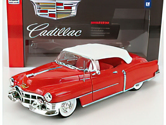 CADILLAC - ELDORADO CABRIOLET SOFT-TOP CLOSED 1953 - RED WHITE  /AutoWorld 1/18 ミニカー