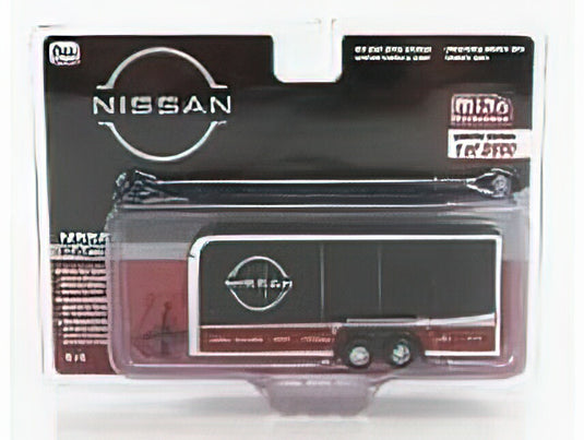 TRAILER - NISSAN TRAILER CAR TRANSPORTER - BLACK RED /AutoWorld 1/64 ミニカー