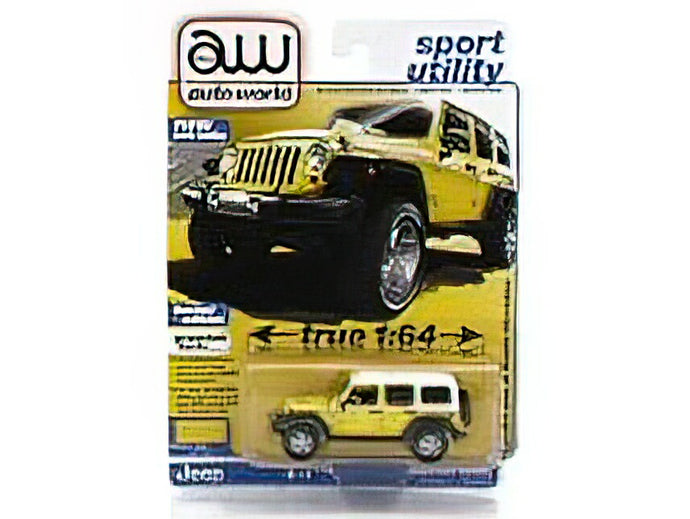 JEEP - WRANGLER RUBICON CHIEF EDITION 2017 - YELLOW WHITE /AutoWorld 1/64 ミニカー