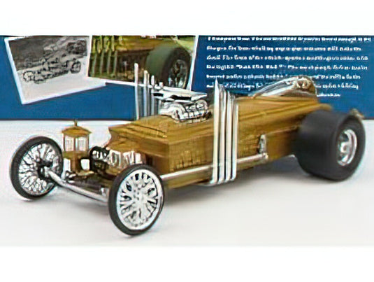 TV SERIES - DRAGSTER THE MUNSTERS DRAGULA - DRACULA - SIGNED BY PATRICK BUTCH - GOLD MET /AutoWorld 1/18 ミニカー