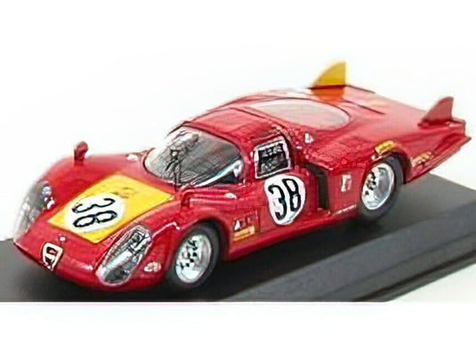 ALFA ROMEO  33.2 CODA LUNGA N 38 24h LE MANS 1968 FACETTI  DINI  RED YELLOW /Best-Model 1/43 ミニカー