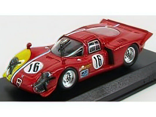 ALFA ROMEO  33.2 COUPE N 16 SPA 1968 GOSSELIN  TROSCH  RED YELLOW /Best-Model 1/43 ミニカー