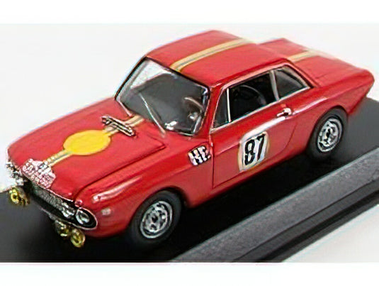 LANCIA FULVIA COUPE 1.3 HF N 87 WINNER RALLY TOUR DE CORSE 1967 MUNARI  LOMBARDINI  RED YELLOW /Best-Model 1/43 ミニカー