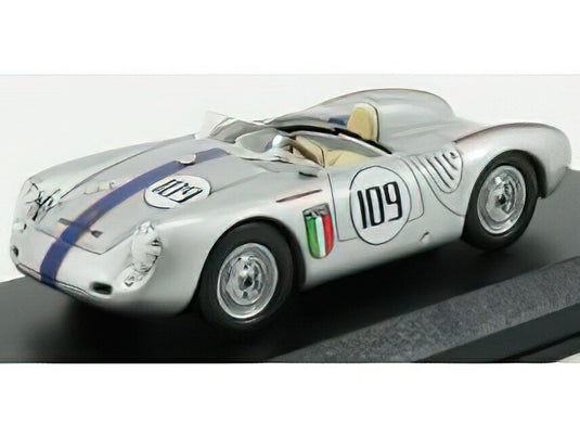 Porscheポルシェ 550 RS SPIDER N 109 MEMORIAL NASSAU TROPHY RACE 1957 R.RODRIGUEZ - SILVER /BEST-MODEL 1/43 ミニカー