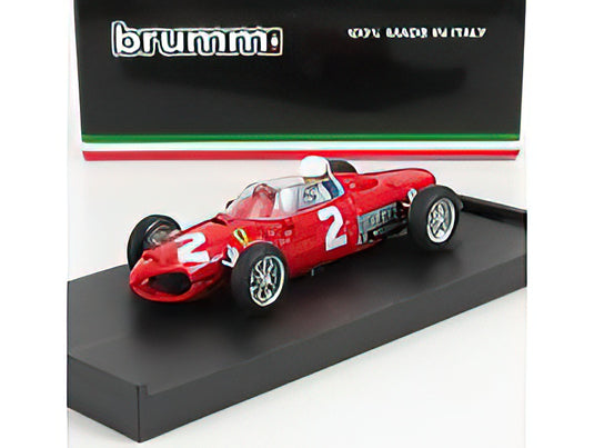 FERRARI - F1 156 N 2 WINNER USA GP PHIL HILL 1961 WORLD CHAMPION - WITH DRIVER FIGURE - RED F1 WOLRD CHAMPION /BRUMM 1/43 ミニカー
