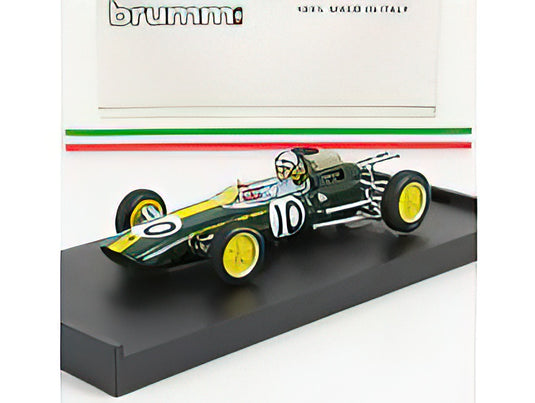 LOTUS - F1 25 N 10 MEXICO GP 1963 PEDRO RODRIGUEZ - WITH DRIVER FIGURE - GREEN YELLOW /BRUMM 1/43 ミニカー