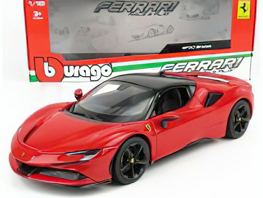 FERRARI  SF90 STRADALE HYBRID 1000hp 2019 - RED BLACK/BURAGOブラーゴ 1/18ミニカー