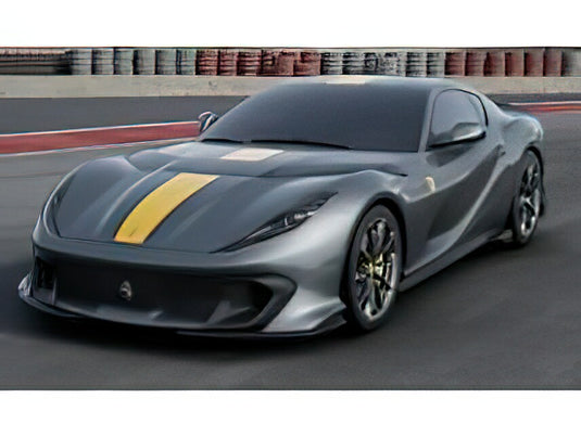 【予約】2024年発売予定FERRARIフェラーリ 812 COMPETIZIONE 2021 - GRIGIO COBURN YELLOW - GREY MET 海外限定/BURAGO  1/18 ミニカー