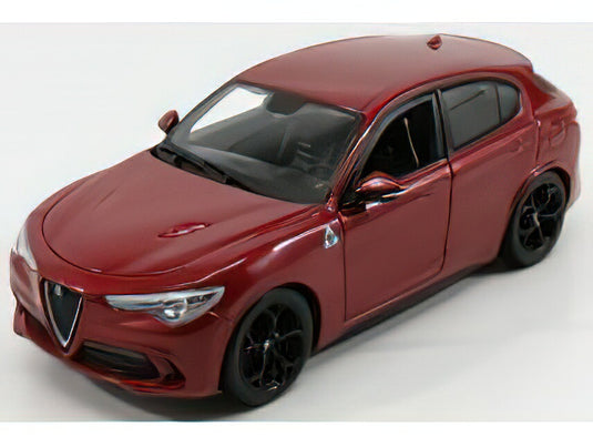 ALFA ROMEO  STELVIO Q4 QUADRIFOGLIO V6 BITURBO 510hp 2017 - ROSSO ALFA - RED/BURAGOブラーゴ 1/24ミニカー