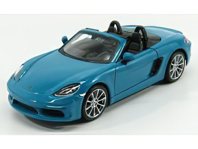 PORSCHE  BOXSTER 718 (982) SPIDER 2016 - LIGHT BLUE/BURAGOブラーゴ 1/24ミニカー