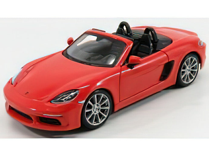 PORSCHE  BOXSTER 718 (982) SPIDER 2016 - ORANGE/BURAGOブラーゴ 1/24ミニカー