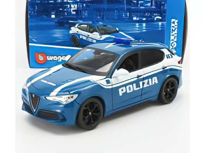 ALFA ROMEOアルファロメオ STELVIO POLIZIA 2017 - LIGHT BLUE /BURAGO  1/24 ミニカー