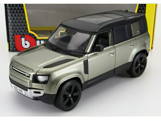 LAND ROVER - NEW DEFENDER 110 2020 - LIGHT GREEN MET WHITE /BURAGO  1/24 ミニカー