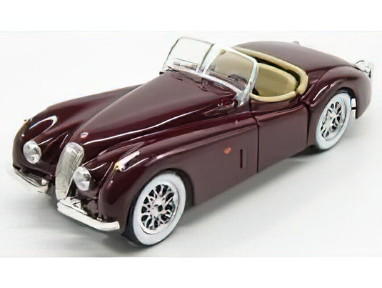 JAGUAR  XK120 CABRIOLET 1953 - BORDEAUX/BURAGOブラーゴ 1/24ミニカー
