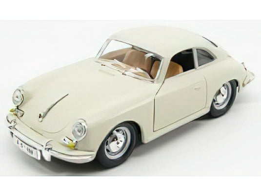 PORSCHE 356B COUPE 1961 - WHITE/BURAGOブラーゴ 1/24ミニカー