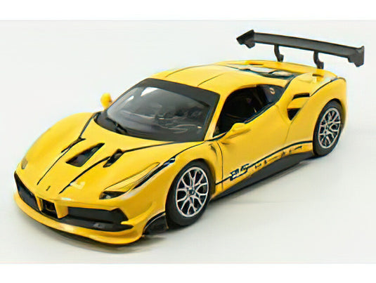 FERRARI  488 CHALLENGE N 25 RACING 2017 - GIALLO MODENA - YELLOW/BURAGOブラーゴ 1/24ミニカー