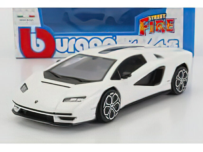 LAMBORGHINIランボルギーニ COUNTACH LP 800-4 2021 - BIANCO SIDERALE - WHITE /BURAGO  1/43 ミニカー