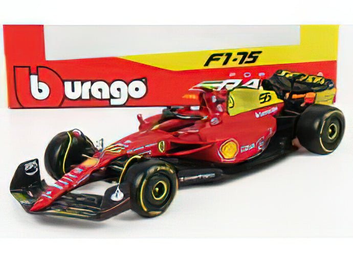 FERRARIフェラーリ F1-75 SCUDERIA FERRARI N 55 4th MONZA GP ITALY 2022 CARLOS SAINZ  海外限定  RED YELLOW /Bburago 1/43 ミニカー