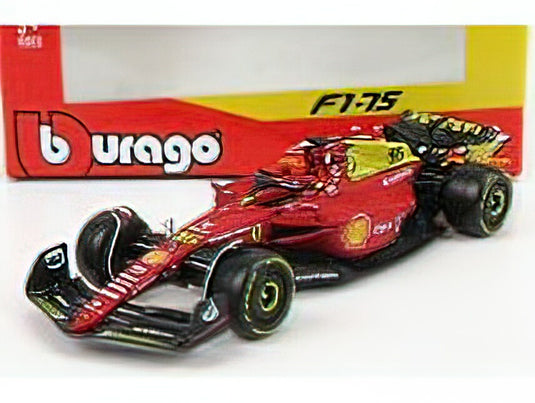 FERRARIフェラーリ F1-75 SCUDERIA FERRARI N 16 2nd MONZA GP ITALY (POLE POSITION) 2022 CHARLES LECLERC RED YELLOW /BBurago 1/43 ミニカー 海外限定