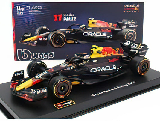 RED BULL - F1 RB19 TEAM ORACLE RED BULL RACING N 11 SEASON 2023 SERGIO PEREZ - CON PILOTA E VETRINA - WITH PILOT AND SHOWCASE - MATT BLUE /BURAGO 1/43 ミニカー