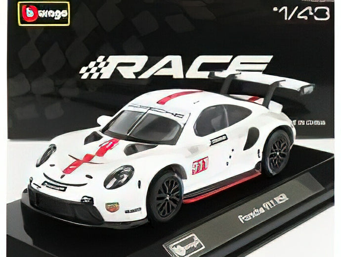 PORSCHEポルシェ 911 991 RSR N 911 COUPE 2019 - WHITE /BURAGO  1/43 ミニカー