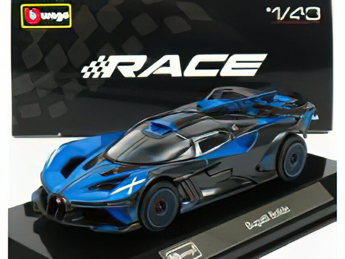 BUGATTI - BOLIDE W16 8.0 FOUR-TURBO 1850hp 500km/h 2020  BLUE BLACK /BURAGO  1/43 ミニカー