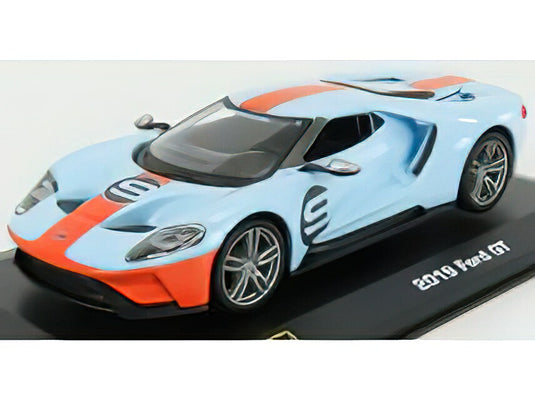 FORD USA - GT N 9 2019 - GULF COULORS - LIGHT BLUE ORANGE /BURAGO  1/32 ミニカー