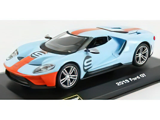 FORD USA - GT N 9 2019 - GULF COULORS - LIGHT BLUE ORANGE /BURAGO  1/32 ミニカー
