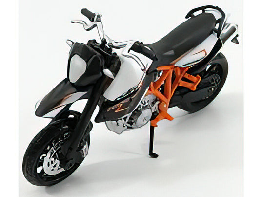 KTM - 990 SUPERMOTO R 2011 - WHITE BLACK ORANGE /Burago 1/18 バイク模型 ミニカー