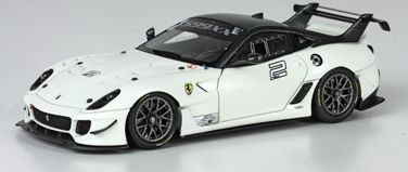 Ferrariフェラーリ 599XX EVO Japan 2012Avus white 10 / roof dark silver - car no.2 60台限定 /BBR 1/43 レジンミニカー