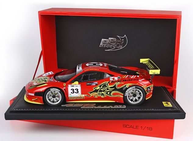 ギャラリービューアに画像をロードする, 【予約】2月以降発売予定 Ferrariフェラーリ 458 GT3 Macau GT Asia 2011 /BBR 1/18 レジンミニカー
