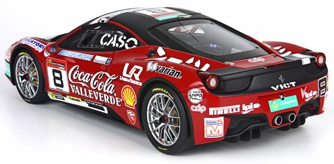 ギャラリービューアに画像をロードする, 【予約】2月以降発売 Ferrariフェラーリ 458 Challenge Italia  Team De Poi  /BBR 1/18 レジンミニカー
