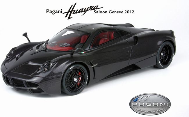 ギャラリービューアに画像をロードする, 【予約】6月以降発売予定 Pagani Huaya Geneve Motor Show 2012 Carbon fibre 200台限定 /BBR 1/18 レジン ミニカー
