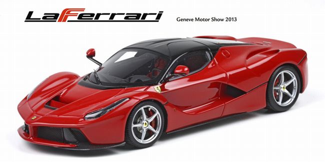 ギャラリービューアに画像をロードする, Ferrariフェラーリ LaFerrariラ・フェラーリ ジュネーブモーターショー2013 レッド /BBR 1/43 レジン ミニカー
