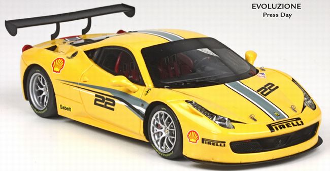 ギャラリービューアに画像をロードする, 【予約】Ferrariフェラーリ 458 Challenge Evoluzione 2013 Press Day /BBR1/18 レジンミニカー

