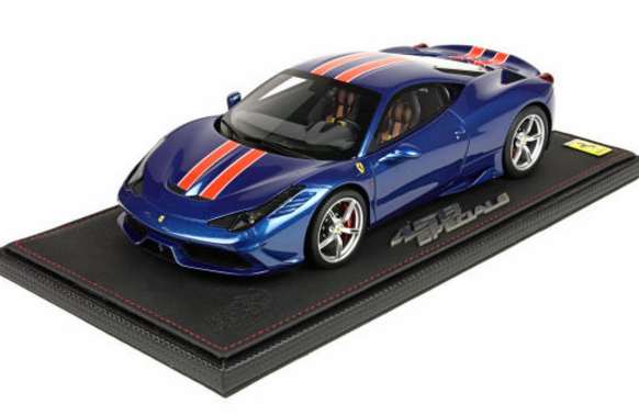 ギャラリービューアに画像をロードする, Ferrariフェラーリ 458 Speciale A　AAzzurro California 48台限定 /BBR 1/18 ミニカー
