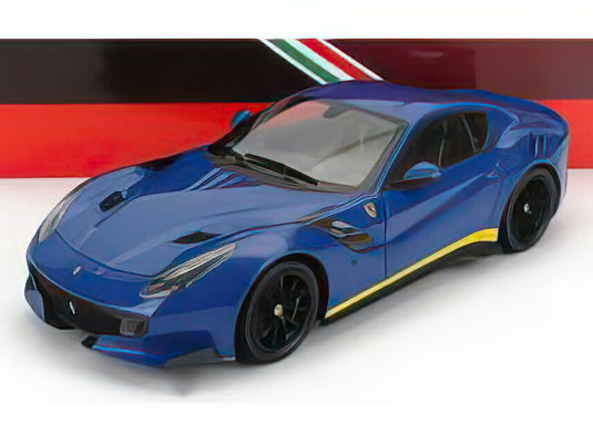 FERRARIフェラーリ F-12 TDF 2015 - AZZURRO DINO - BLUE YELLOW /BBR 1/18 ミニカー