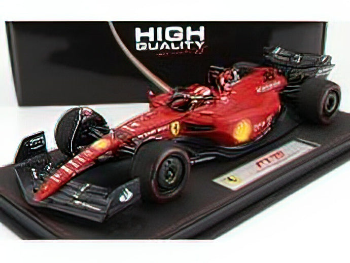 FERRARIフェラーリ F1-75 TEAM SCUDERIA FERRARI N 16 WINNER BAHRAIN GP 2022 CHARLES LECLERC - CON VETRINA  RED  /BBR 1/18 ミニカー