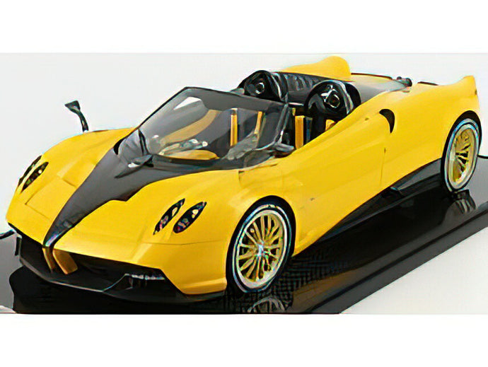 PAGANI - HUAYRA ROADSTER 2017 - CON VETRINA - WITH SHOWCASE - YELLOW MET /BBR 1/12 ミニカー