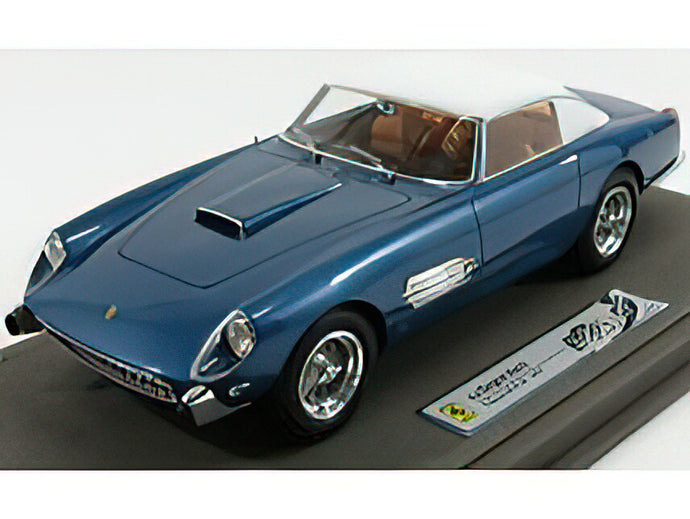 FERRARIフェラーリ 410 SUPERFAST 4.9 s/n0719 COUPE 1957 - CON VETRINA - WITH SHOWCASE - LIGHT BLUE MET WHITE /BBR 1/18 ミニカー