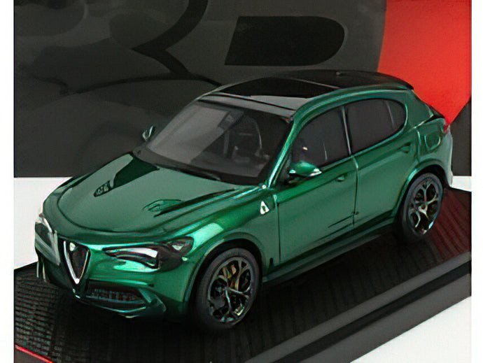 ALFA ROMEOアルファロメオ STELVIO Q4 QUADRIFOGLIO V6 BITURBO 510hp 2021 - GREEN MET - VERDE MONTREAL /BBR 1/43 ミニカー