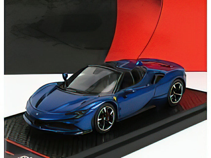 FERRARIフェラーリ SF90 STRADALE HYBRID SPIDER 1000hp OPEN ROOF 2020 - BLU ELETTRICO METALL - BLUE MET /BBR 1/43 ミニカー